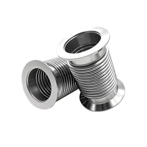 316L Stainless Steel Sanitary Vacuum Corrugated Flexible Hose KF16 KF25 KF40 KF50 ISO Compliant Food Pharma Lab Semiconductor