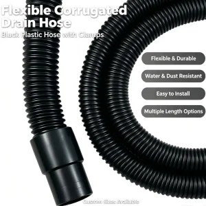 32mm Flexible Corrugated Pool Hose Replacement Swimming Pool Pump Hose for Outdoor Inflatable Pools with Hose Clamps