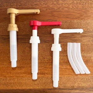38-400 15cc Sauce Dispenser Pump for Coffee Precise Dispensing 0.5oz Lockable Design Long Curved Tube with Adjustable Length