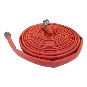 38mm Red Flexible Layflat Water Delivery Fire Hose with NH Coupling 1.5 Inch