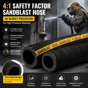 4 1 Safety Factor Sandblast Hose with 4x Burst Pressure for High Pressure Blasting