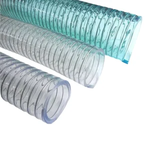 4/5/6 Inch Transparent Lightweight CE Certified PVC Pipe Steel Wire Reinforced Hose for Water Fluid Dust Mine