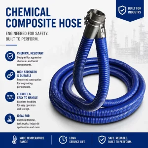 4 6 8 inch UPE Corrosion resistant Solvent resistant Chemical Hose Industrial Chemical Flexible Composite Rubber Hose
