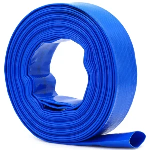 4” Blue 50 Meters 4Bar ISO Certified Corrosion Resistant Flexible PVC Lay Flat Hose for Industrial & Irrigation Water Delivery