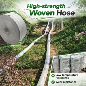 4 Inch 100m PE Woven Hose 4.5 Bar Lightweight Portable Hose for Greenhouse Irrigation and Flood Control