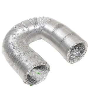 4 Inch 3m Industrial Suitable HVAC System Ventilation Hose Non-Insulated Double Wall Aluminum Foil Flexible Duct Easy Staircase