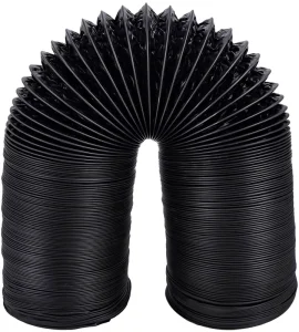 4 Inch Air Duct 16 FT Long Black Flexible Ducting HVAC Ventilation Air Hose for Grow Tents Dryer Rooms and Kitchen