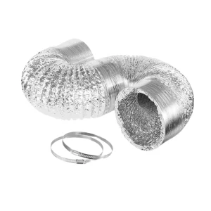 4 Inch Aluminum Foil Flexible Air Duct Flexible Aluminum Duct Flexible Ducting Flexible HVAC Duct for Hydroponic Garden