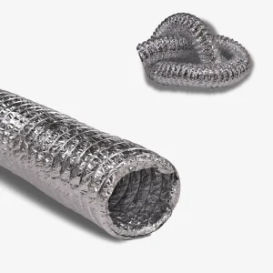 4 Inch Flexible Aluminum Foil Ducting 10m Silver Exhaust Hose for Residential Commercial Use Kitchens