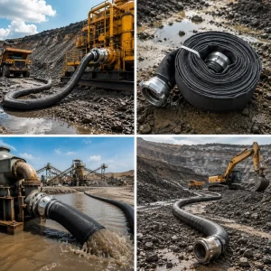 4 Inch TPU Black Mining Hose 12kg for Ore Mining Drilling Equipment