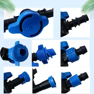 4-Point 16-Drip Water-Saving Drip Irrigation Bypass Valve Set Full Set Black PE Quick Connector All-Season Water Accessories