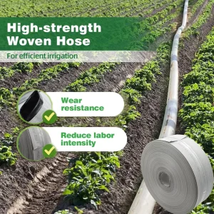 4.5 Inch 100m PE Woven Layflat Hose 4.5 Bar Tear Resistant Weatherproof Hose for Irrigation