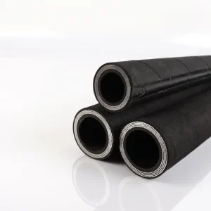 4000 PSI SAE R2AT Double Wire Braid Hydraulic Rubber Hose Inch Diameter NBR Tube Abrasion Cover for Mining Tunneling Equipment
