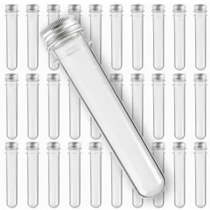 40ml Transparent Cylindrical Pet Test Tube Bottle Package Candy Facial Mask