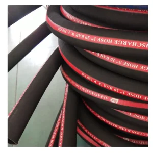 40mm NBR Flexible Corrugated High Tensile Fiber Braided Suction Hose Water Pump SAE J517 Standard Cutting Black