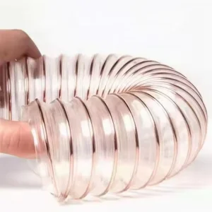450mm Flexible PU Vacuum Ducting Hose Transparent Corrosion Resistant ISO Certified for Clean Air Dust Use