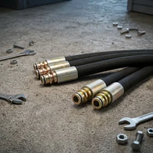 4785 PSI EN853 2SN Hydraulic Oil Hose Double Wire Braided NBR Inner Tube With O Ring Connector for Industrial Hydraulic System