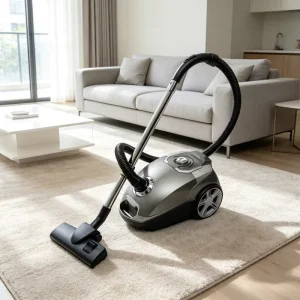4L Large Capacity Bagged Electric Canister Vacuum Cleaner 2000W 17KPA Powerful Suction with HEPA F7 Dry for Home Cleaning