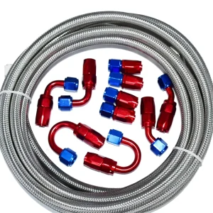 4an 6an 8an 10an 12an 16an 20an Stainless Steel Braided Nbr Cpe Rubber Gas diesel Fuel Line Hose
