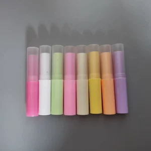 4g Empty PP Plastic Round Lip Balm and Lipstick Containers Mini Tubes with Screen Printing in Pink Purple White