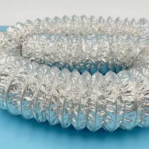 4inch Flexible PVC Aluminum Foil Air Duct Hose for HVAC Systems 5m Length Avoid Co vibration Ventilation