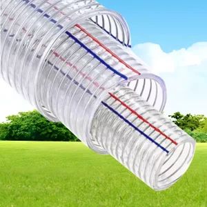 5/16 ~ 2 Inch Clear High Pressure Beverage Pipe PVC Hot Water Flexible Clear Hose Steel Wire Winding Reinforced Suction Hose