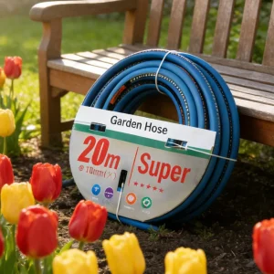 5/8″ 50Ft PVC Plastic Heavy Duty Garden Hose Reel with Anti UV for Lawn Garden Watering