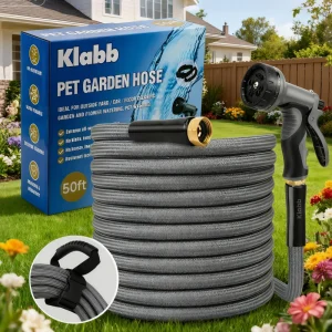 5/8 Expandable 150ft Black Garden Hose Magic Watering Steel Hose for Cars Gardening Rubber Water Paper Box