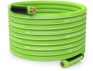 5/8″ Heavy Duty All Weather Garden Hose Lightweight Kink Resistant Leak Proof UV Resistant High Pressure Rated