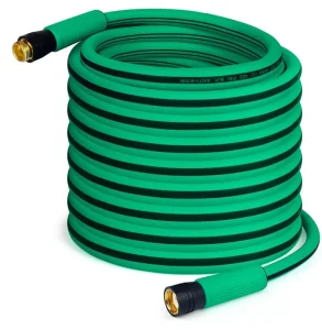 5/8 Inch 50 Ft Heavy-Duty PVC Garden Hose Ultra Flexible High Pressure All-Weather for Lawn and Garden Irrigation