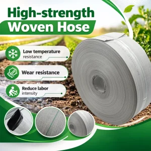 5 Inch 100m PE Woven Flat Hose 4.3 Bar High Tensile Strength Anti Corrosion Hose for Crop Irrigation