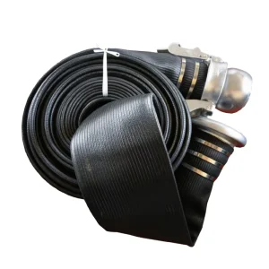 5 Inch Black Nitrile Rubber Lined Lay Flat Hose 30m Heavy Duty Industrial Water Supply Delivery Hose with Cutting Service