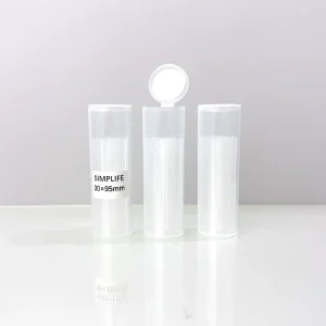 5 Pcs Pack 30*95mm Squeeze OpenTransparent Tubes With Pop Top Cap
