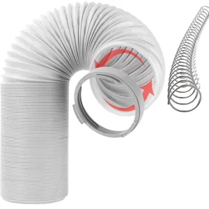 5.9 Inch PP Plastic Circular Adapter Frame AC Unit Pipe Connector Flexible Exhaust Hose Portable Air Conditioning
