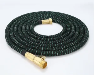 50 FT Expandable Water Garden Hoses With Multi Pattern Sprayer Extra Strength 3750D Updated Material with Natural Latex Pipe