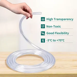 50 Feet Heavy Duty Lightweight 3 8 Inch ID Clear Vinyl Tubing Flexible Hybrid PVC Hose 3 8 Inch ID 50 Feet Length