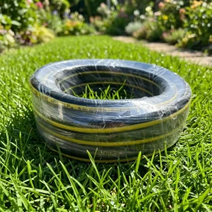 50 Feet High Pressure PVC Braided Garden Water Hose Portable Coil Pipe for Outdoor Balcony Greenery Upkeep