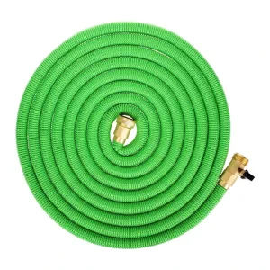 50 Ft 15m Expandable Garden Hose with Triple Layer Latex Core 3/4″ Solid Brass Fittings