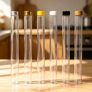 500mm Clear Plastic Jars and Test Tubes for Desktop Cable Organization and Office Storage