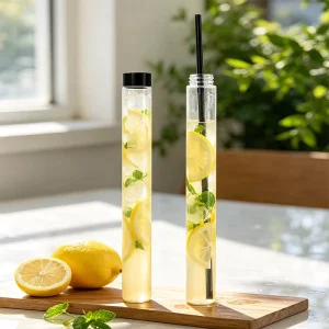 500mm Clear Plastic Test Tubes with Screw Caps Handmade DIY Wishing Bottles and Starry Sky Message Bottles