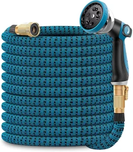 50FT 100FT Strength Metal Garden Water Hose 3 Times Expandable Flexible Anti Corrosion Anti UV Telescopic Handle Brass Fitting
