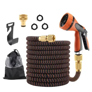 50FT 75FT 100FT 150FT 3 Layers Latex Expandable Garden Hose No Kink Flexible Water Hose With 10 Function Water Gun