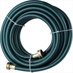 50FT Adjustable Anti Abrasion Garden Water Hose with Brass Connector PVC Material 1/2 Inch Diameter