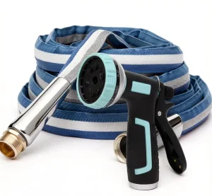 50FT High Pressure Durable Lightweight Garden Hose with Spray Gun for Car Washing & Watering