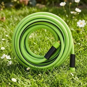 50FT High Pressure PVC Braided Garden Hose With Non slip Handle and Tap Adapters