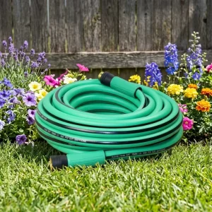 50FT High Pressure PVC Braided Garden Hose for Flower Bed Watering