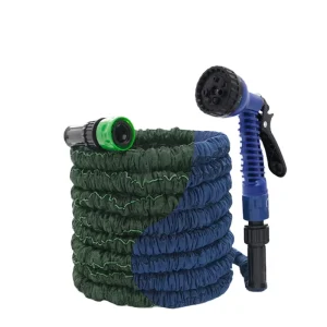 50FT Irrigation Water Expandable Hose Blue Color With 7 Function Spray Gun for Europe Market
