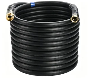 50FT Lightweight All Weather Garden Hose Portable Flexible Heavy Duty Durable Kink Free Leak Proof Connections for Watering