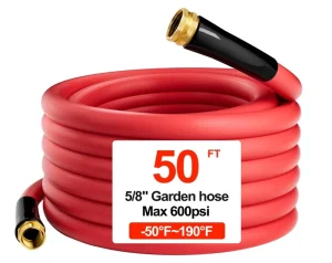 50FT Lightweight Kink-Free All-Weather Garden Hose Heavy-Duty Durable Flexible with Leak-Proof Connections for Watering&Cleaning