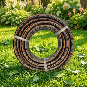 50FT PVC High Pressure Braided Garden Hose Light Foldable Tube for Herb Garden Potted Greens Regular Water Supply
